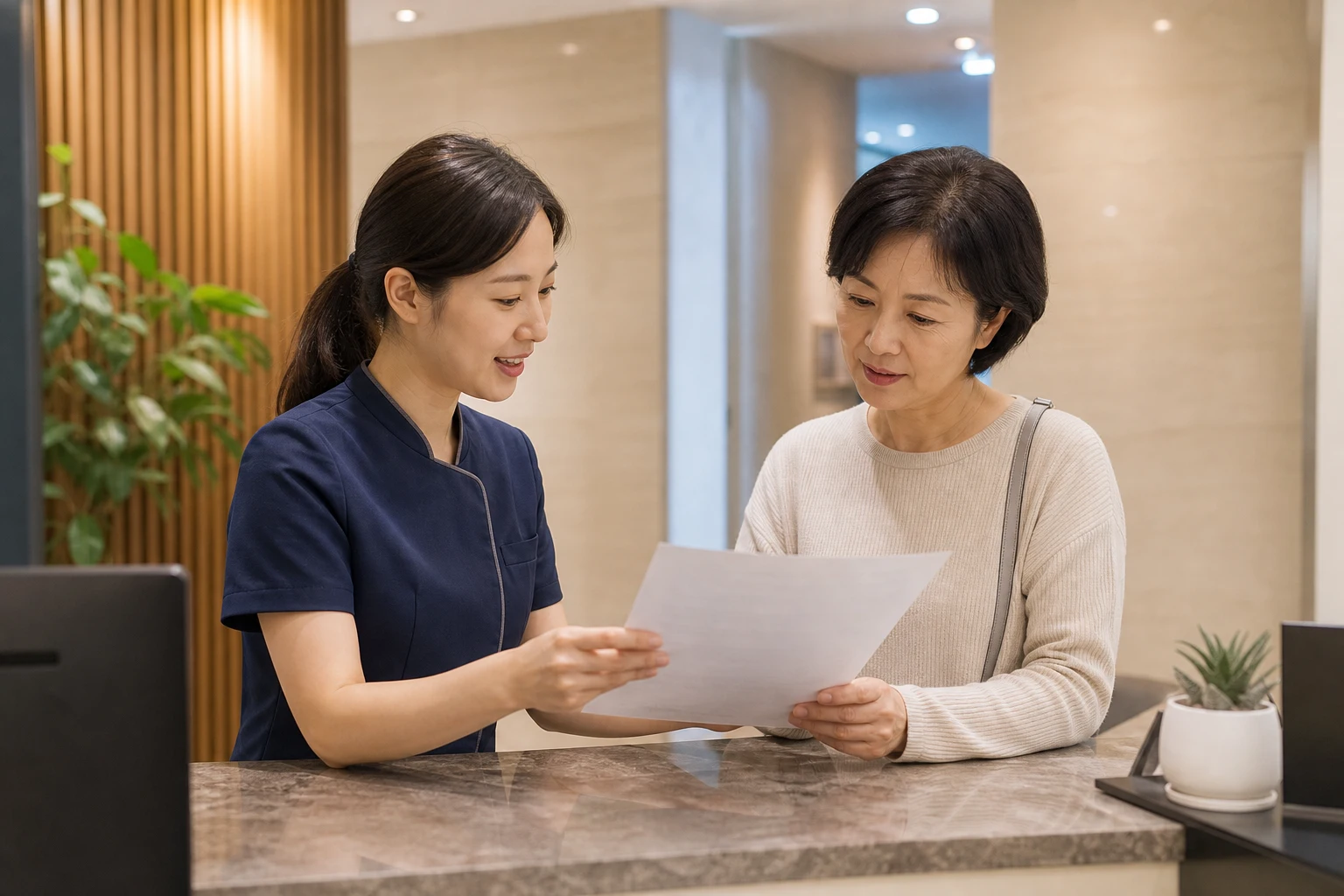 임플란트 전 잇몸 치료 관련 검사와 상담 장면